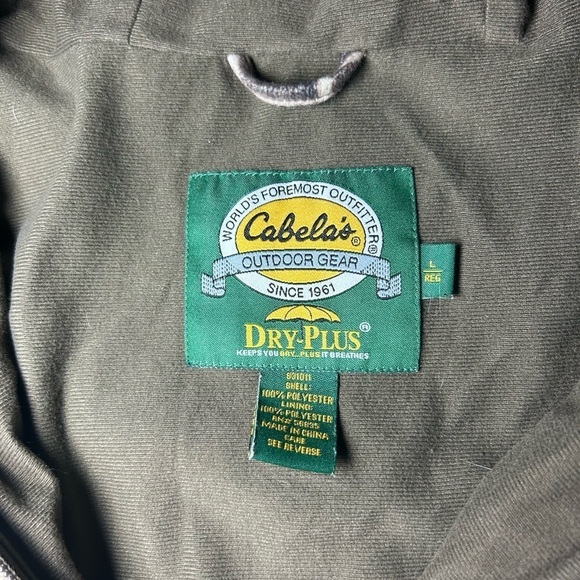 Cabelas Dry Plus Men’s Large Hood Pullover Half Zip Camouflage Jacket, Pockets - Picture 12 of 12